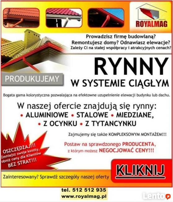 Rynny dachowe w systemie ciągłym