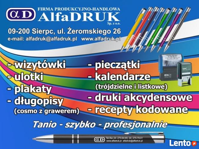 Drukarnia, Pieczątki,Druk, Recepty,Akcydens, Alfadruk e-sklep