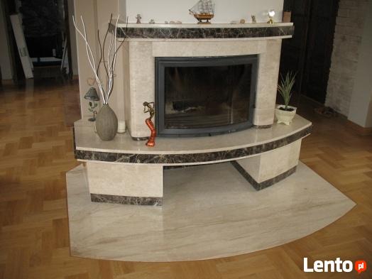Schody kominki blaty kuchenne i łazienkowe marmur granit