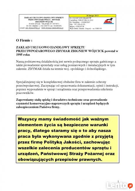 Serwis Sprzętu Przeciwpożarowego /konserwacje-naprawy-sprzed