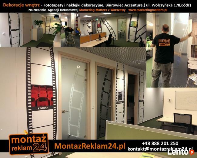 Produkcja i naklejanie fototapet, również powierzonych!