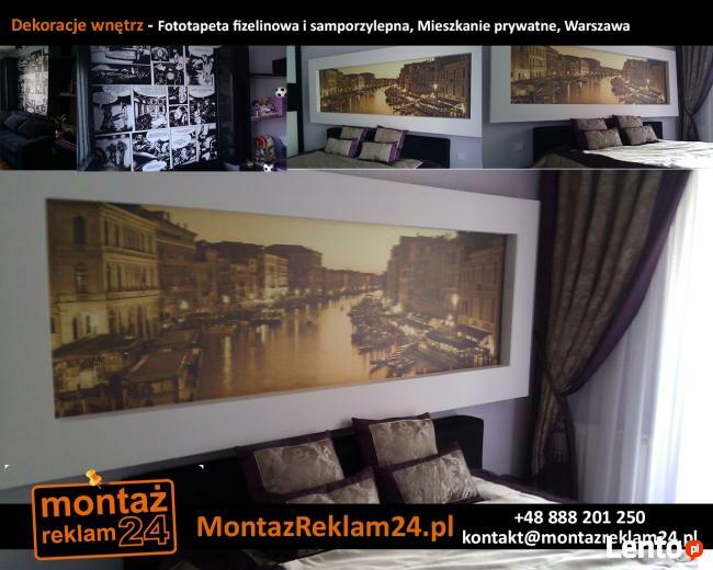 Produkcja i naklejanie fototapet, również powierzonych!