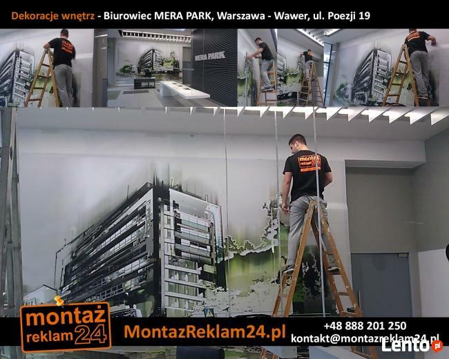 Produkcja i naklejanie fototapet, również powierzonych!