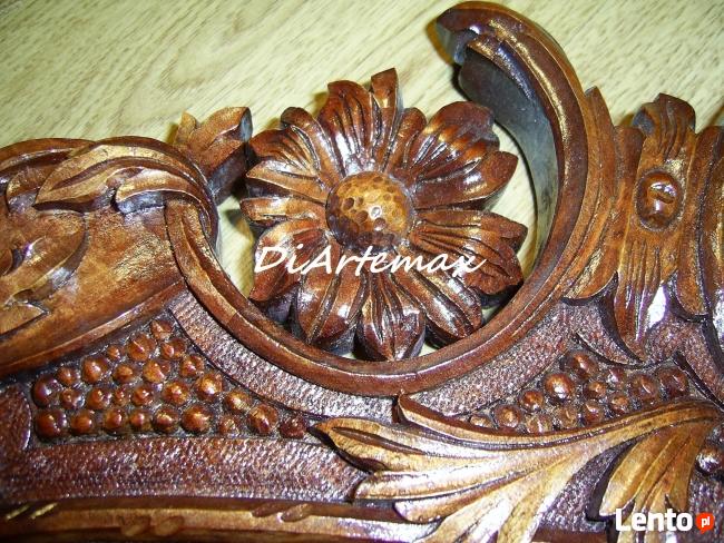 rzeźbiona w drewnie rama do lustra, portretu, ramy rzeźbione