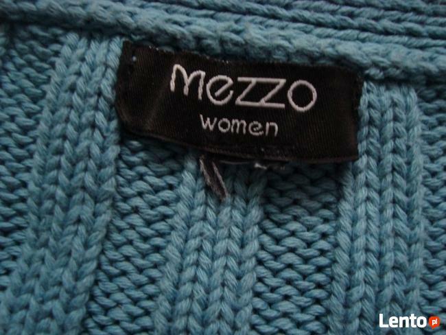 Sweterek damski MEZZO bawełna 100% kolor seledynowy