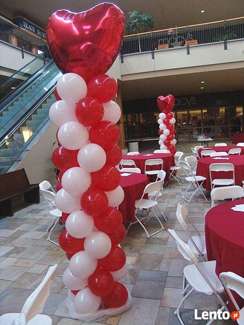 Wesele slub balony z helem w kształcie serca dostawa Wrocław