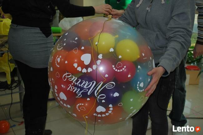 Wesele slub balony z helem w kształcie serca dostawa Wrocław