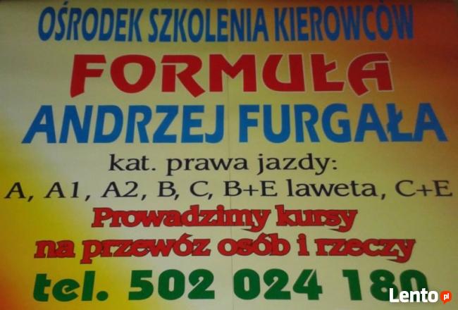 Szkoła Jazdy Lubaczów Formuła Andrzej Furgała