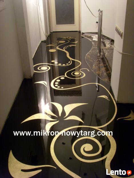 Posadzki żywiczne, kolorowe, z efektem 3d