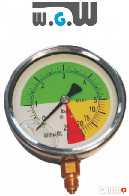Manometr glicerynowy 0-5/25 bar tarcza 63mm, manometr glicer