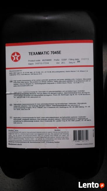 TEXACO oleje płyny smary HURT-DETAL SIEDLCE PRZEMO-OIL