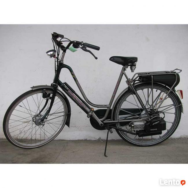 Holenderskie rowery z silnikiem spalinowym i elektrycznym