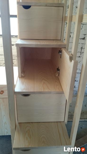 Lozko na antresoli ,schodki,biurko ,szafa