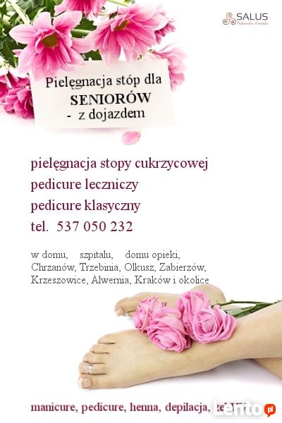 Pedicure dla seniorów z dojazdem do domu.