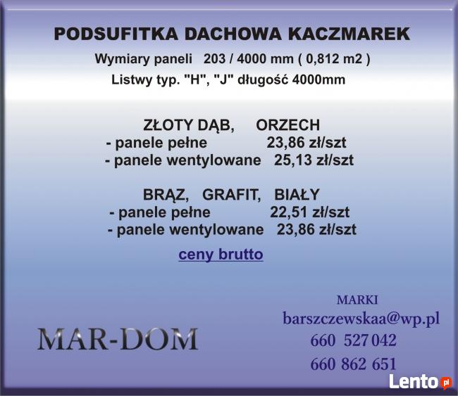 podsufitka KACZMAREK złoty dąb, orzech