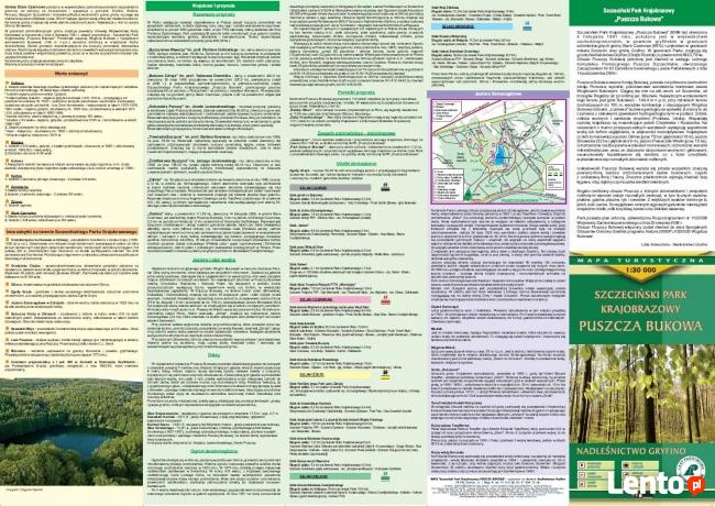 Szczeciński Park Krajobrazowy - Puszcza Bukowa - Mapa turyst