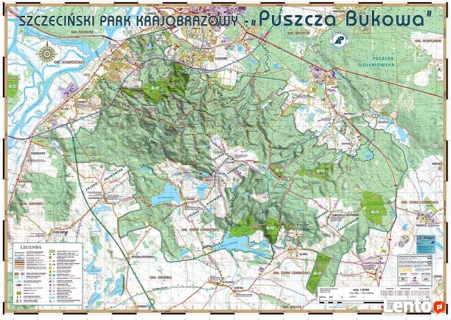 Szczeciński Park Krajobrazowy - Puszcza Bukowa - Mapa turyst