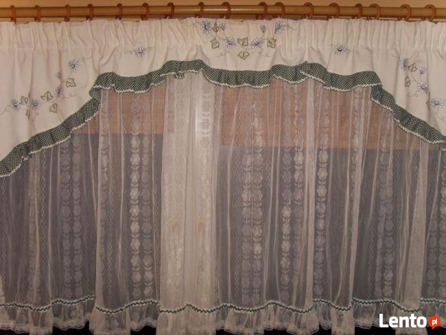 FIRANKA Z FALBANKAMI, BIAŁA, WYSTRÓJ OKNA =WROCŁAW=