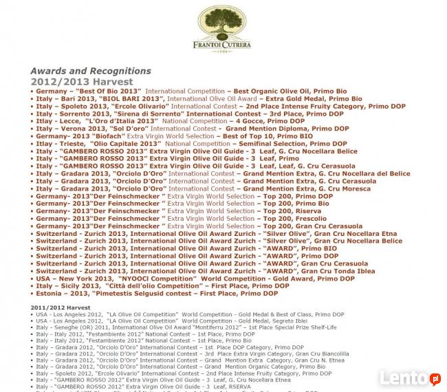 Sklep Oliwa z Oliwek Extra Vergin Cutrera