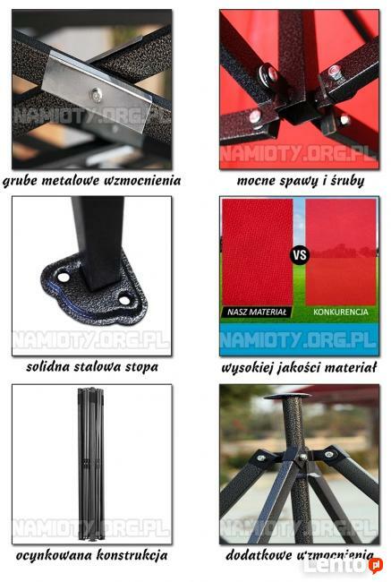 NAMIOT ekspresowy handlowy pawilon 3x3 TORBA, 5 kolorów! NOW