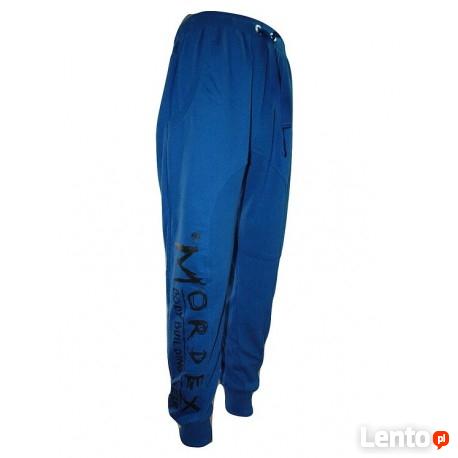 Mordex spodnie sportowe- dresowe ze ściągaczem ( niebieskie)