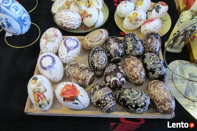 Jaja wielkanocne rękodzieło jajka gęsie wydmuszki kraszanki