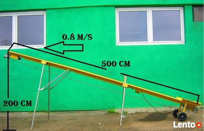 TAŚMOCIĄG MOBILNY DO TRANSPORTU DREWNA ŁUPANEGO, ZRĘBKI