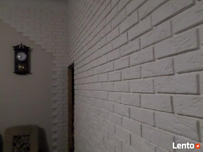 płytki gipsowa biała cegła z fuga dekoracyjne scienne