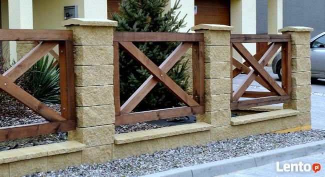 Ogrodzenia klinkierowe, z bloczków łupanych-cała Wielkopolsk