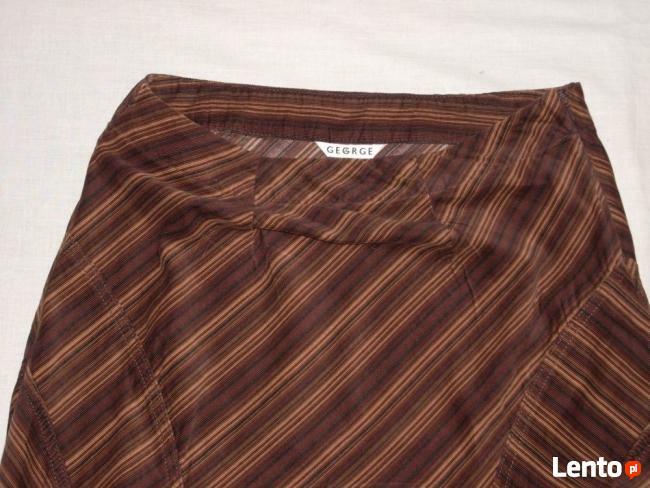 GEORGE spódnica Paski Sztruks Cauntry Vintage38 40