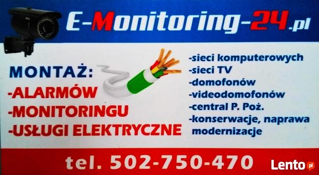 Monitoring,Alarmy,Napędy do bram,Usługi elektryczne,Wideodom