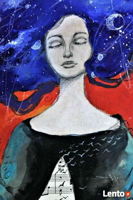 Obraz malowany na drewnie "POTENCJAŁ" artystki A. Laube