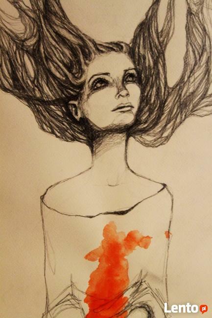 Rysunek ołówkiem CIEPŁO artystki plastyka Adriany Laube