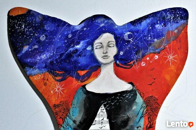 Obraz malowany na drewnie "POTENCJAŁ" artystki A. Laube