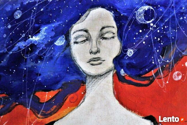 Obraz malowany na drewnie "POTENCJAŁ" artystki A. Laube