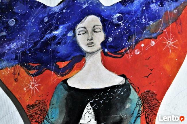 Obraz malowany na drewnie "POTENCJAŁ" artystki A. Laube