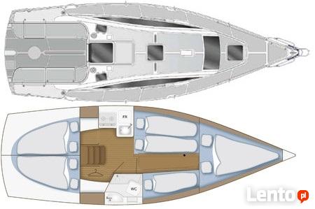 czarter Mazury jacht 10 osobowy Mellody30, 3 kabiny, 2018 r.