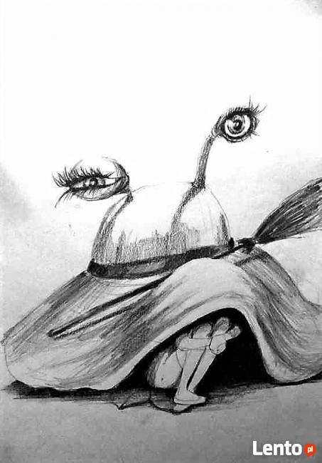 Rysunek ołówkiem "KAPELUSZ" artystki Adriany Laube