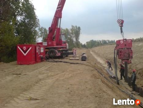 Ścianka szczelna wibromłot - wynajem