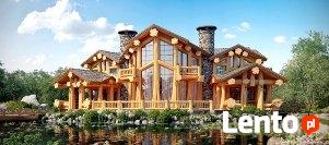 Ukraina. Produkcja, montaz domow z bali, wiat drewnianych