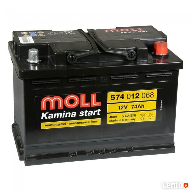 Akumulator Moll Kamina Start 74Ah 680A P+ Kraków dowóz Azory