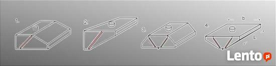 Okap gastronomiczny 2m/0,7m wyciąg 800 m3/h gwarancja 12 m-c