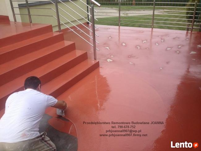 Izolacje tarasów, balkonów, schodów polimocznikiem