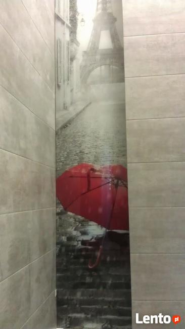 Szklana fototapeta do łazienki