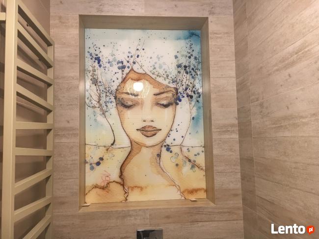 Szklana fototapeta do łazienki