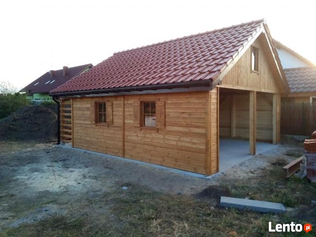 Garaże drewniane domek letniskowy wiaty garaż murowane,