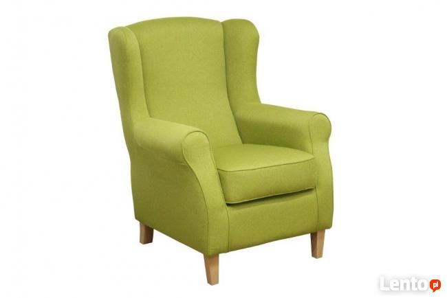 obnizka cen sprzedam fotel uszak w mieciutkiej tkaninie