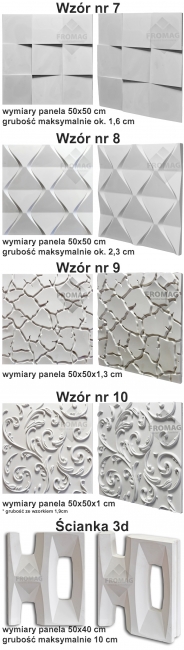Panele ścienne 3d płytki dekoracyjne gipsowe