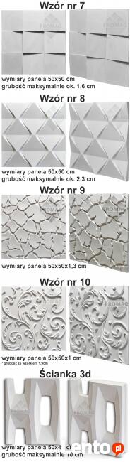 PANEL 3D panele ścienne PŁYTKI DEKORACYJNE gipsowe
