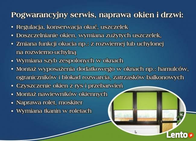 Serwis naprawa okien i drzwi rolety, moskitiery, nawiewniki